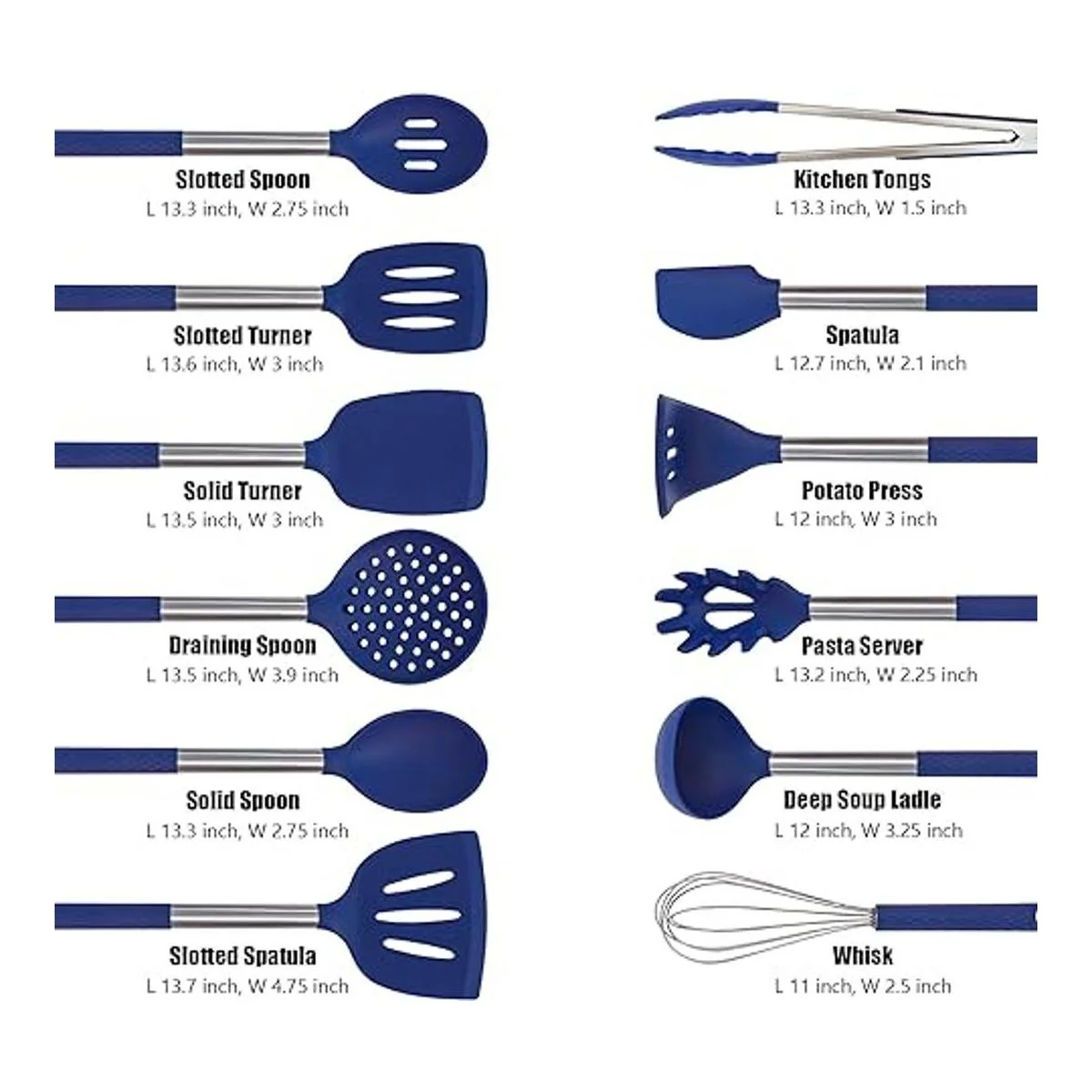 Kaiihome Juego de utensilios de cocina de silicona 12_2