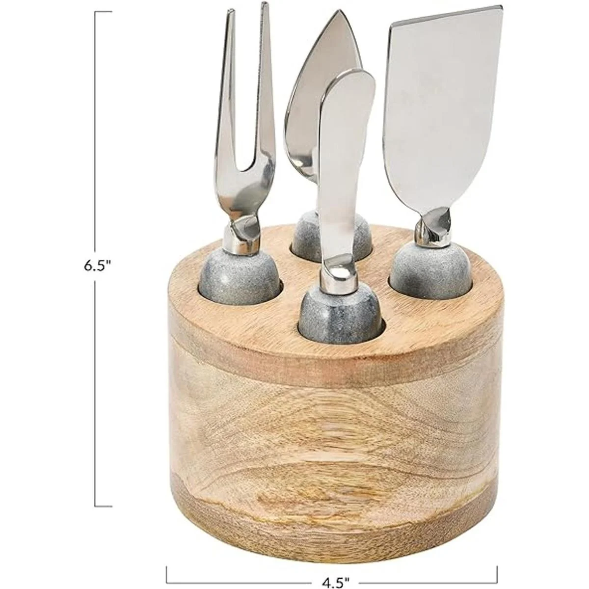 Creative CoOp Servidores de queso de acero inoxidable con_6