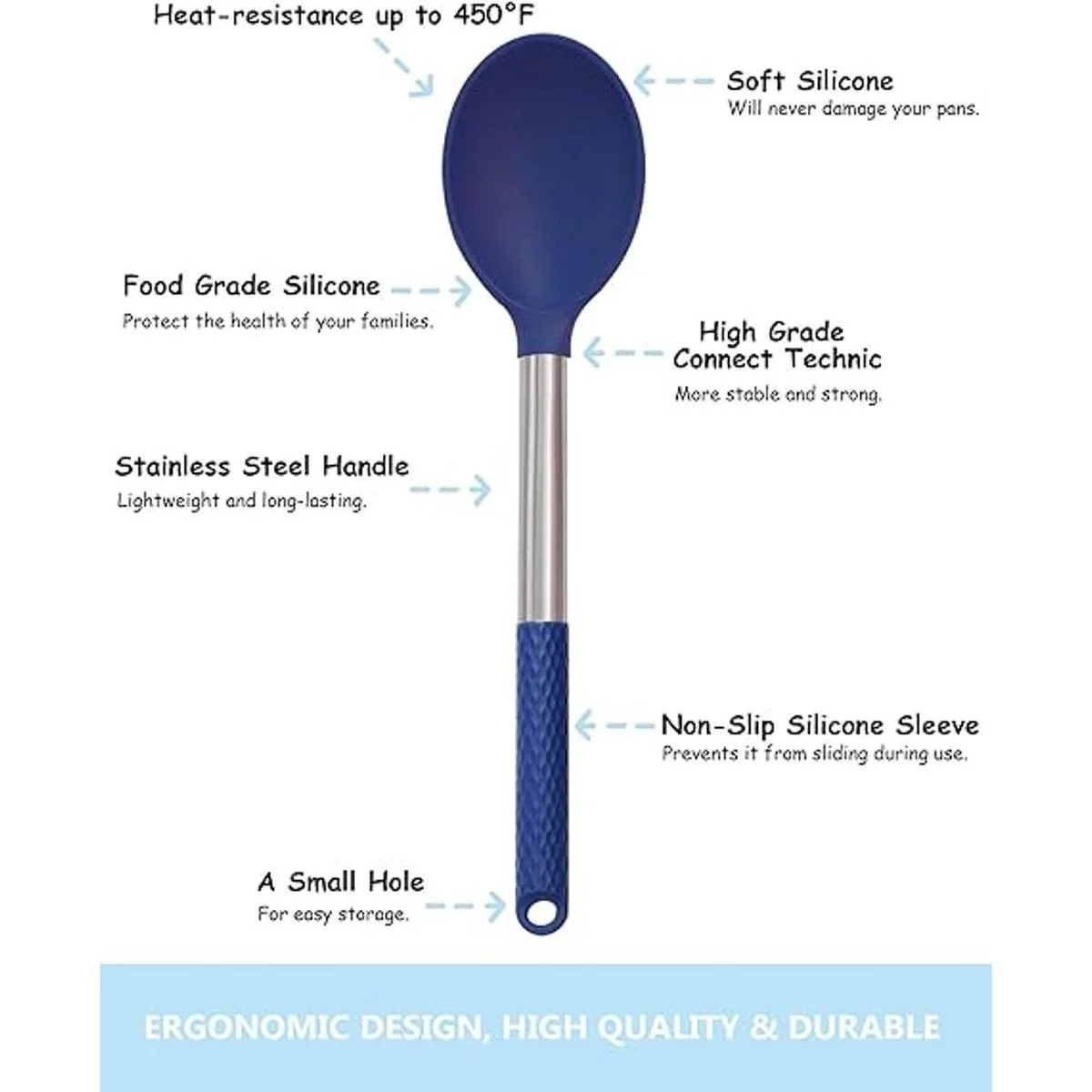 Kaiihome Juego de utensilios de cocina de silicona 12_3