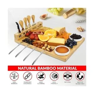 House Ur Home Tablero de embutidos de bambú exquisito_5