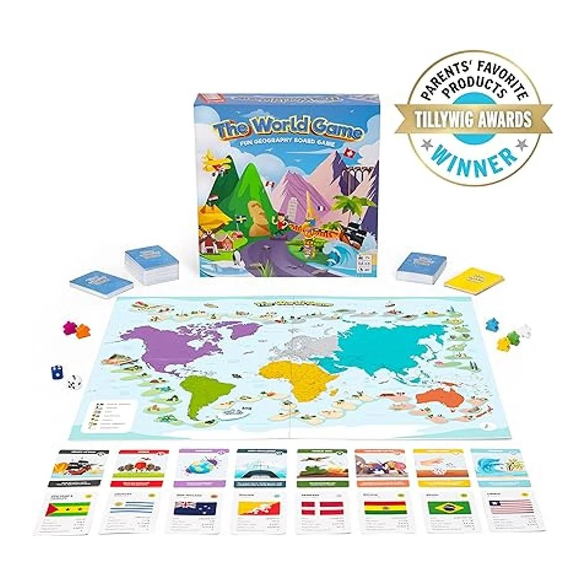 The World Game Divertido juego de mesa de geografía_2