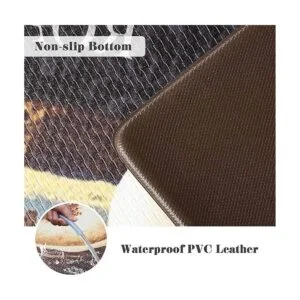 ROSMARUS Juego de 2 alfombras de cocina de café_3