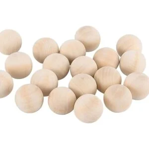 ZOENHOU 40 bolas redondas de madera de 2 pulgadas bolas_3