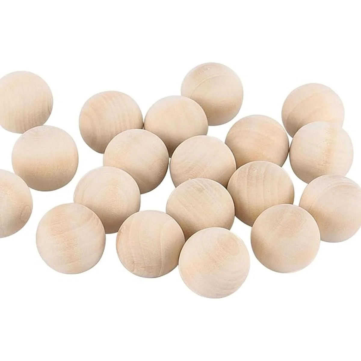 ZOENHOU 40 bolas redondas de madera de 2 pulgadas bolas_3