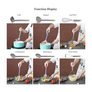 Juego de utensilios de cocina de silicona de 38 piezas con_6