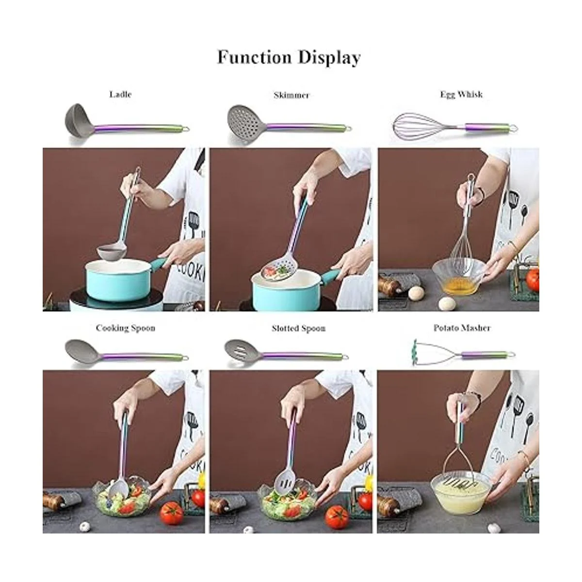Juego de utensilios de cocina de silicona de 38 piezas con_6