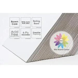MBC Mat Board Center Tableros mate con respaldo blanco de_3
