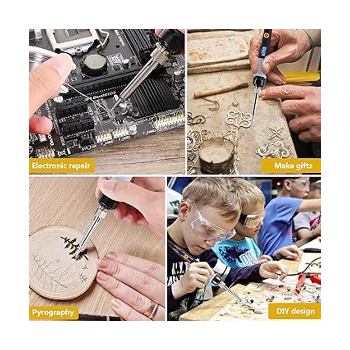 Kit de soldador electrónico herramienta de soldadura de_5