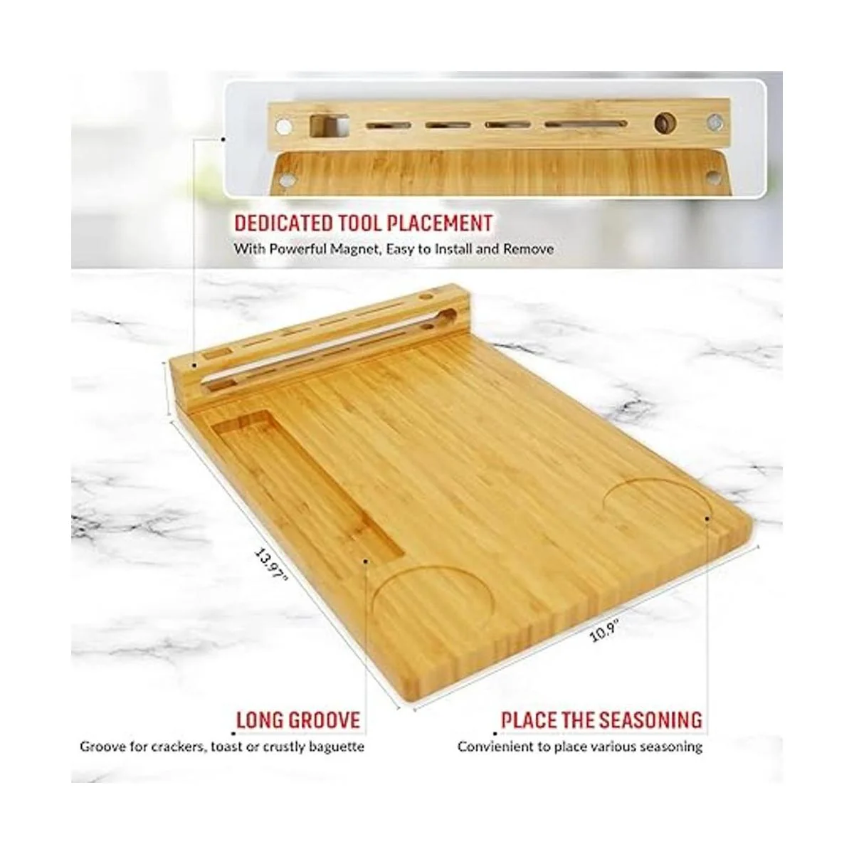 House Ur Home Tablero de embutidos de bambú exquisito_4