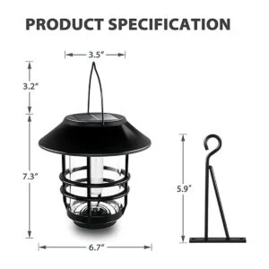 Otdair Farol solar de pared para exteriores llamas_6