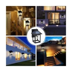 Kuniwa Lámpara solar de pared para exteriores con 3 modos_7