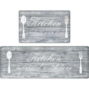 Pauwer Juego de 2 tapetes de cocina antifatiga_1