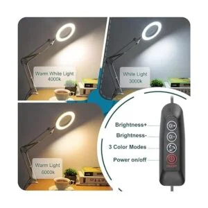 Krstlv Lupa de 8 veces con luz lámpara de escritorio y_3