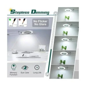 Krstlv Lupa de 8 veces con luz lámpara de escritorio y_4