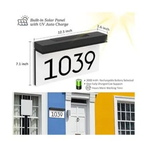 Placa de dirección con números de casa para casas_2