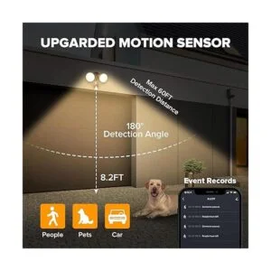 UME Luz de seguridad LED WiFi inteligente con sensor de_3