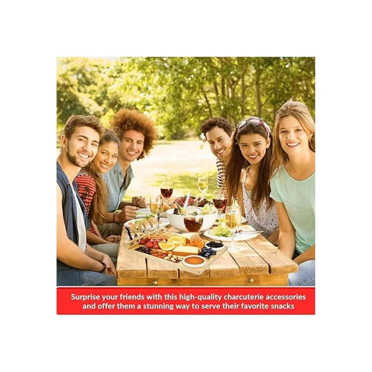 House Ur Home Tablero de embutidos de bambú exquisito_7