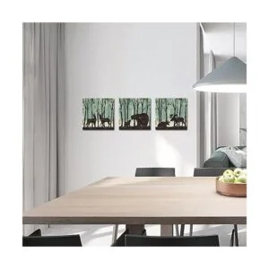 RyounoArt 3 piezas de lona de animales arte de pared de_2