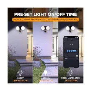 UME Luz de seguridad LED WiFi inteligente con sensor de_4