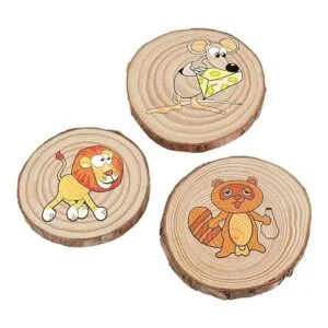 Hakzeon 100 rebanadas de madera natural de 28 a 32_5