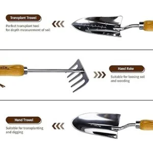 Gardtech Juego de herramientas de jardín hecho de mango_2