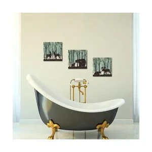 RyounoArt 3 piezas de lona de animales arte de pared de_5