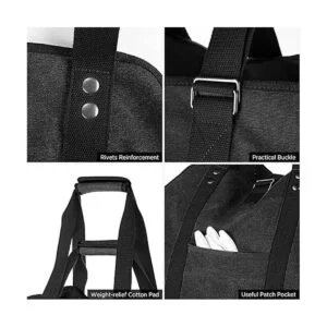 BONTHEE Soporte para leña para interior con correa para_3