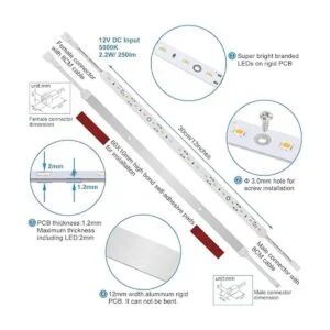 Kit de iluminación LED para debajo del gabinete para_4