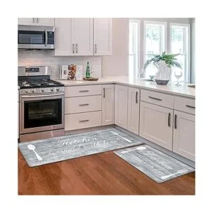 Pauwer Juego de 2 tapetes de cocina antifatiga_2