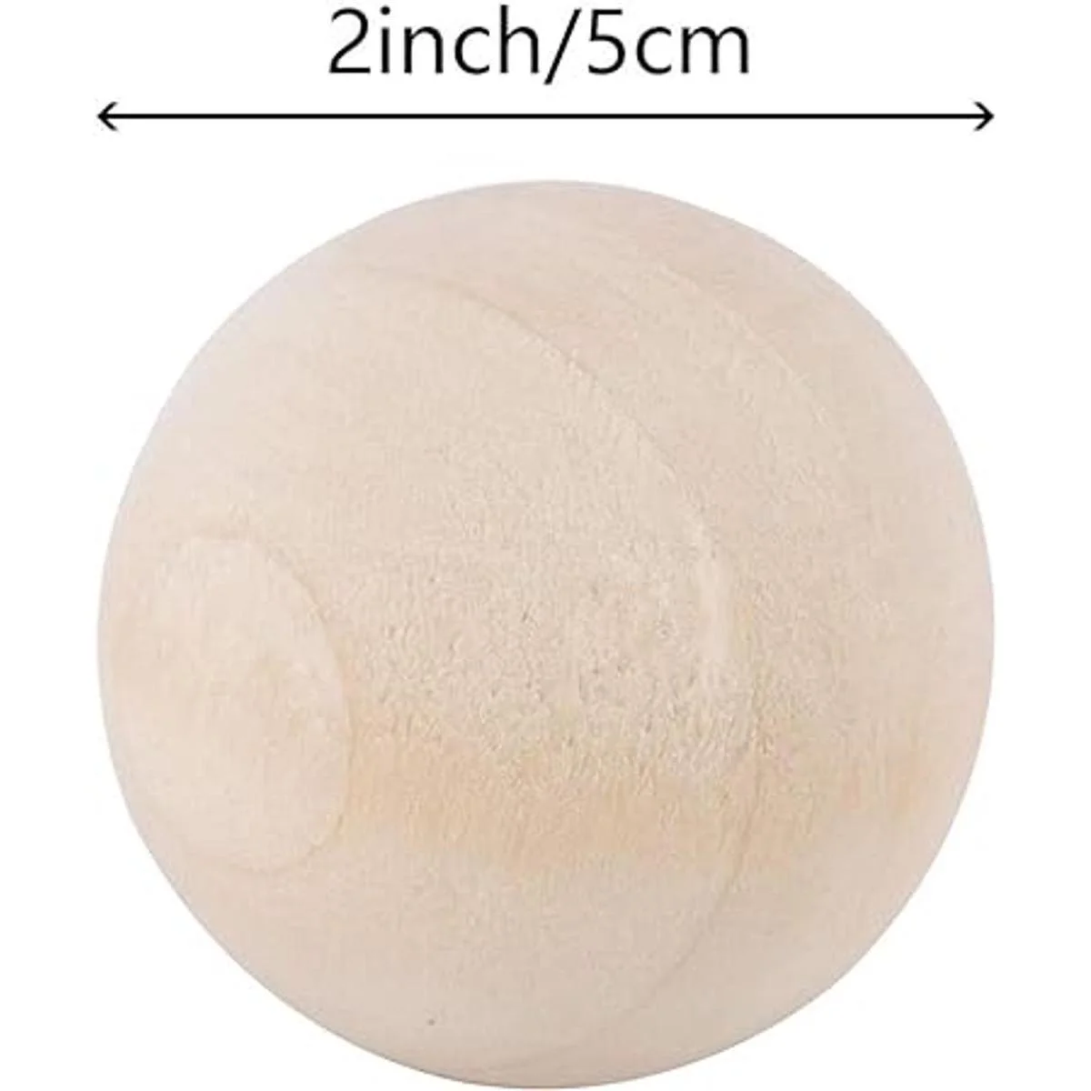 ZOENHOU 40 bolas redondas de madera de 2 pulgadas bolas_2