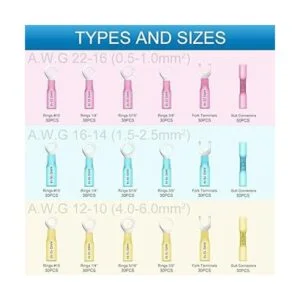 KONBUR 580 conectores de alambre termorretráctiles Kit_2