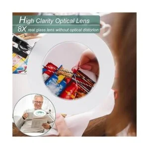 Krstlv Lupa de 8 veces con luz lámpara de escritorio y_2