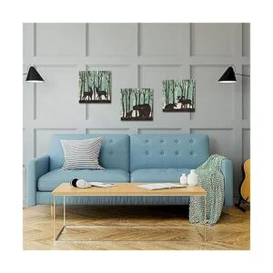 RyounoArt 3 piezas de lona de animales arte de pared de_3