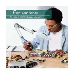 Krstlv Lupa de 8 veces con luz lámpara de escritorio y_6