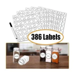 SWOMMOLY Organizador de especias con 32 tarros cuadrados_3