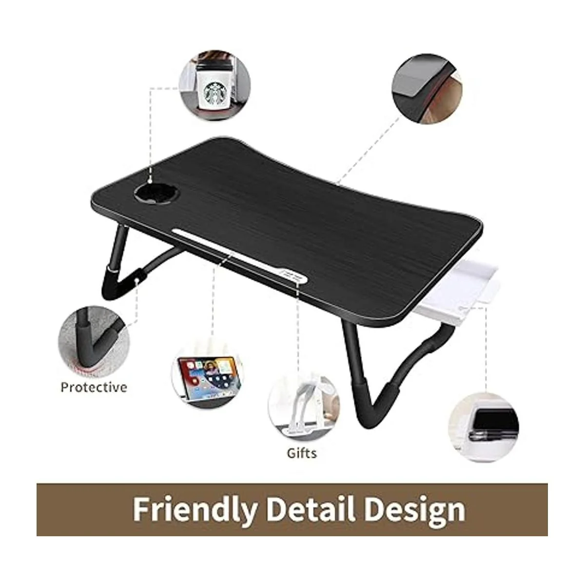 Escritorio de cama para laptop mesa plegable portátil con_5