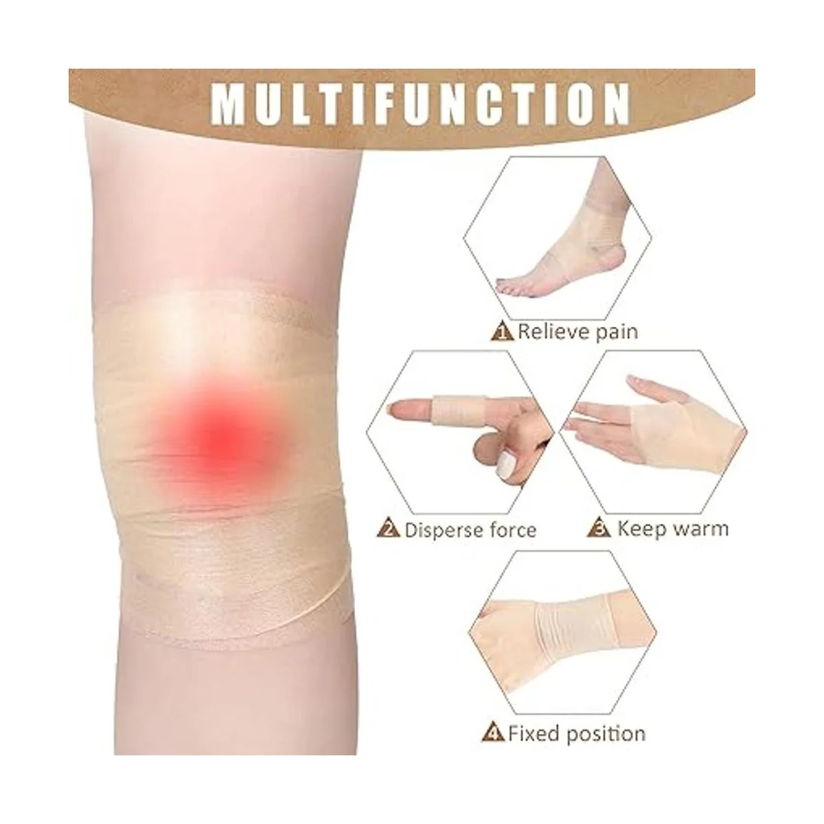 12 rollos de cinta adhesiva para deportes de espuma para_4