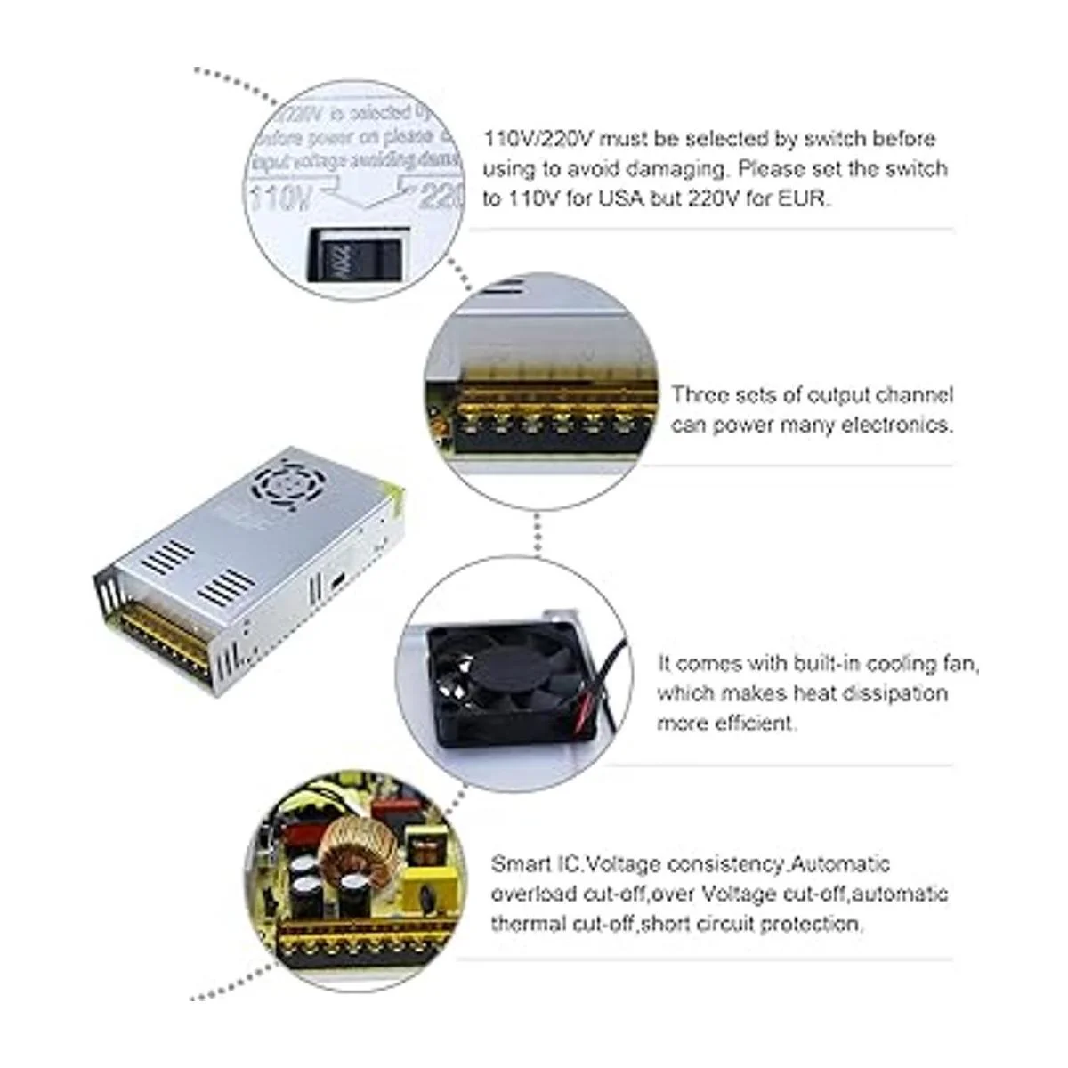 ALITOVE Fuente de alimentación de 5 V 70 A 350 W_3