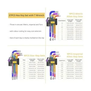 AMTOVL Juego de llaves hexagonales juego de llaves Allen_2