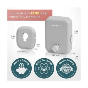 GorillaLine Tendedero retráctil para interiores y_5