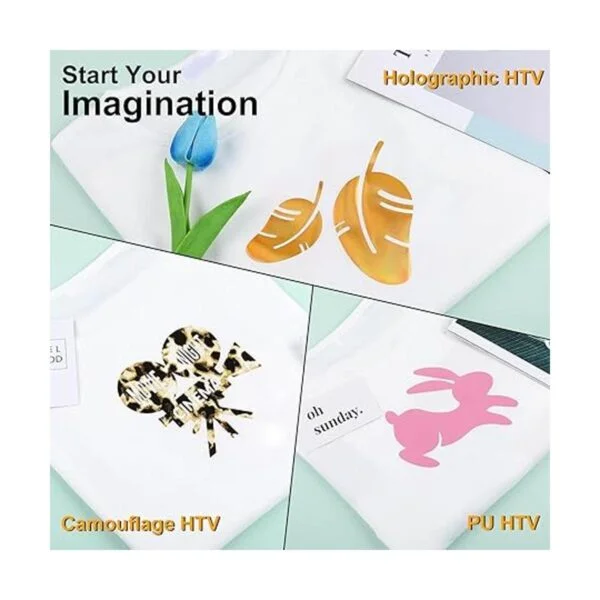 CAREGY Paquete de 75 vinilos termotransferibles HTV de 12_6