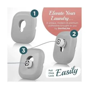 GorillaLine Tendedero retráctil para interiores y_6