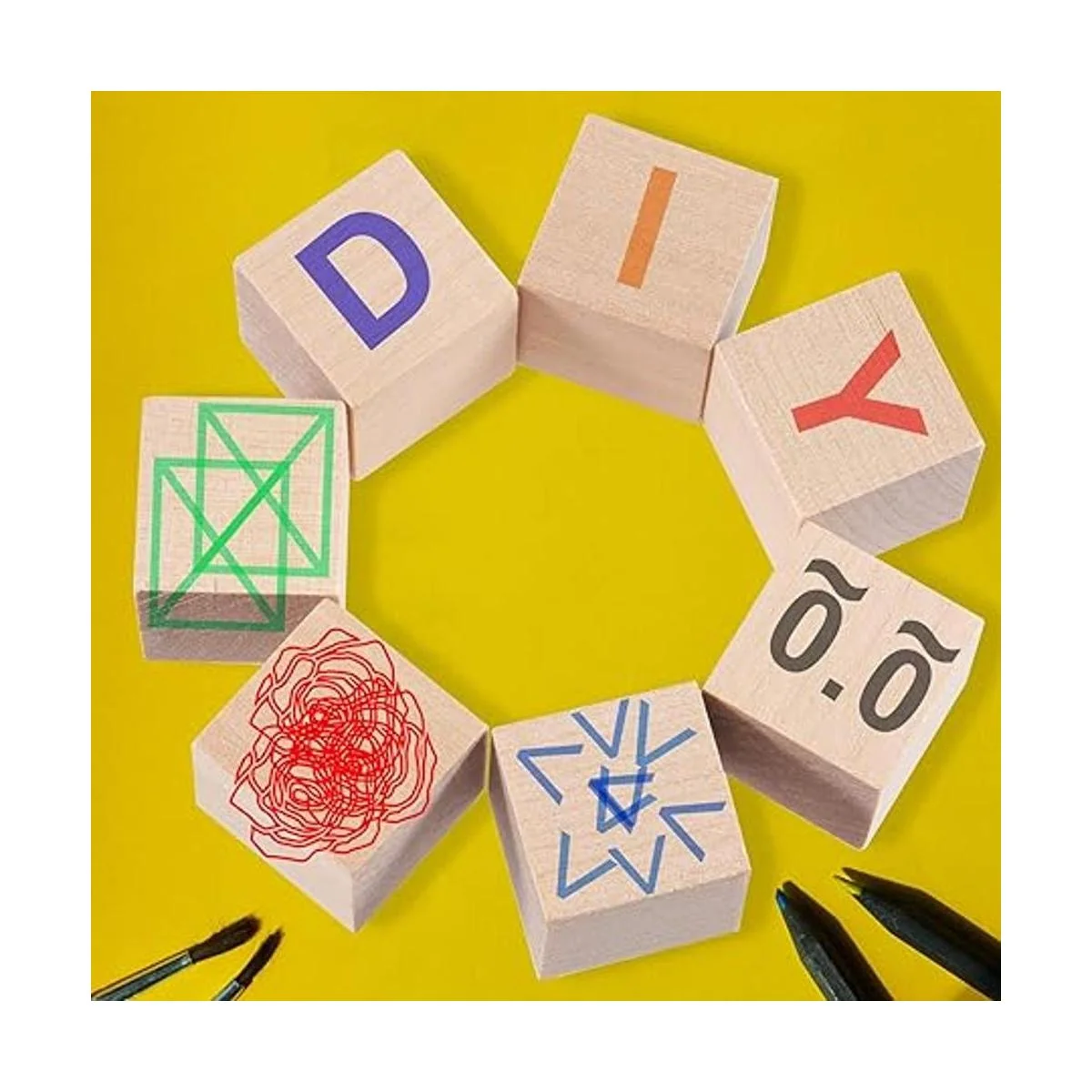 KOHAND 600 cubos de madera natural de 34 pulgadas mini_4