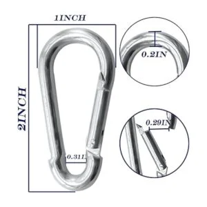 Paquete de 100 ganchos de resorte M5 316 pulgadas_2