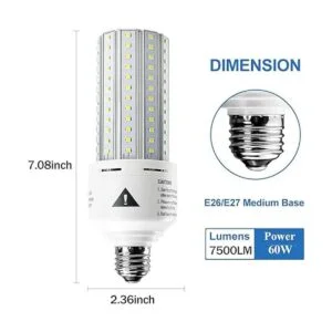 ZP Paquete de 2 bombillas LED equivalentes a 500 W 7500_2