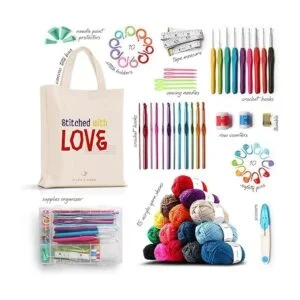 Kit de ganchillo de 73 piezas con ganchillo juego de hilo_3