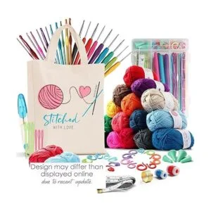 Kit de ganchillo de 73 piezas con ganchillo juego de hilo_2