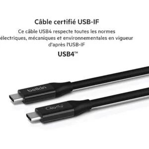 Belkin Cable USB 4 2.6 pies 2.6 ft con certificación IF_2