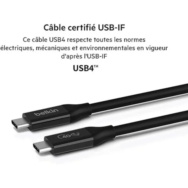 Belkin Cable USB 4 2.6 pies 2.6 ft con certificación IF_2