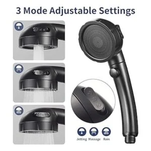 HANLIAN Cabezal de ducha de alta presión con función de_2